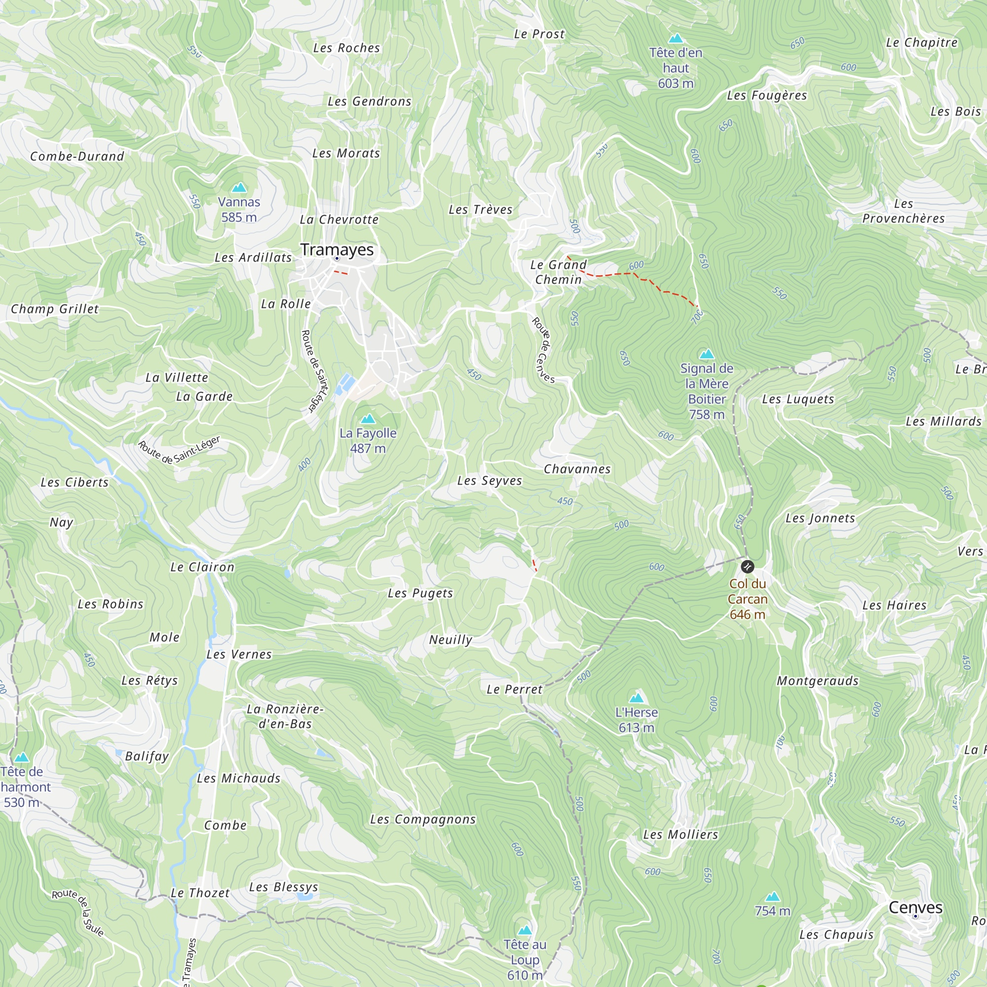 Gîte des Sèves map