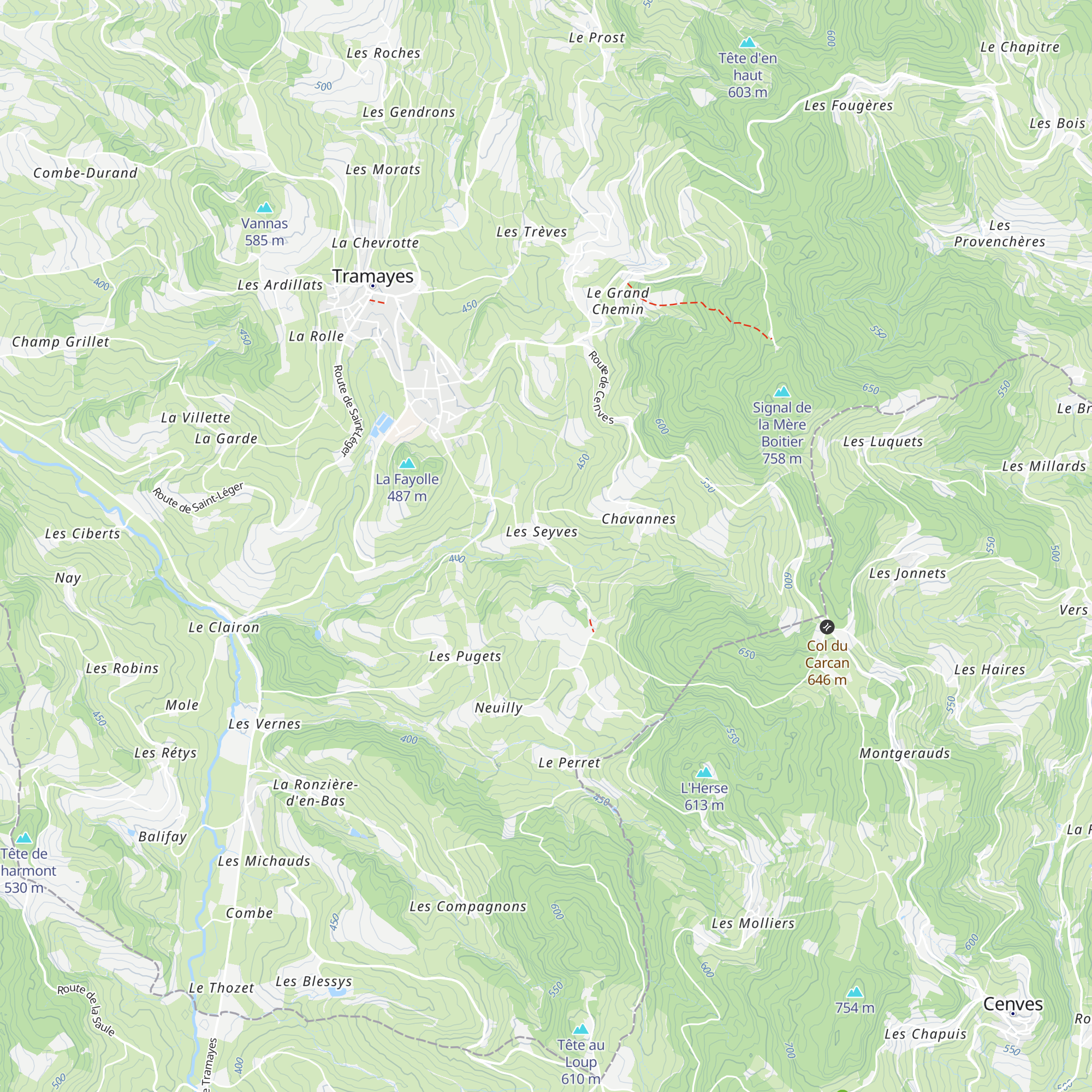Gîte des Sèves map