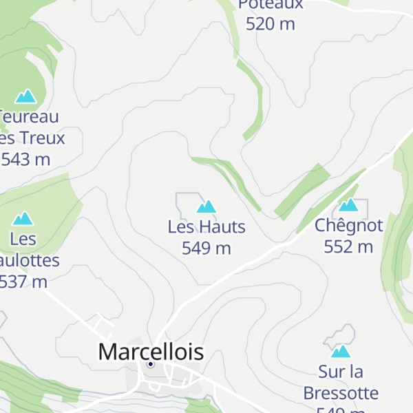 Map of Les Hauts
