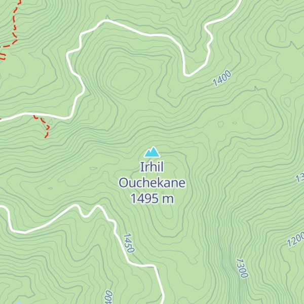 Map of Irhil Ouchekane