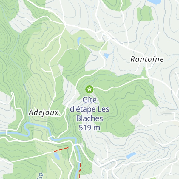 Map of Gîte d'étape Les Blaches