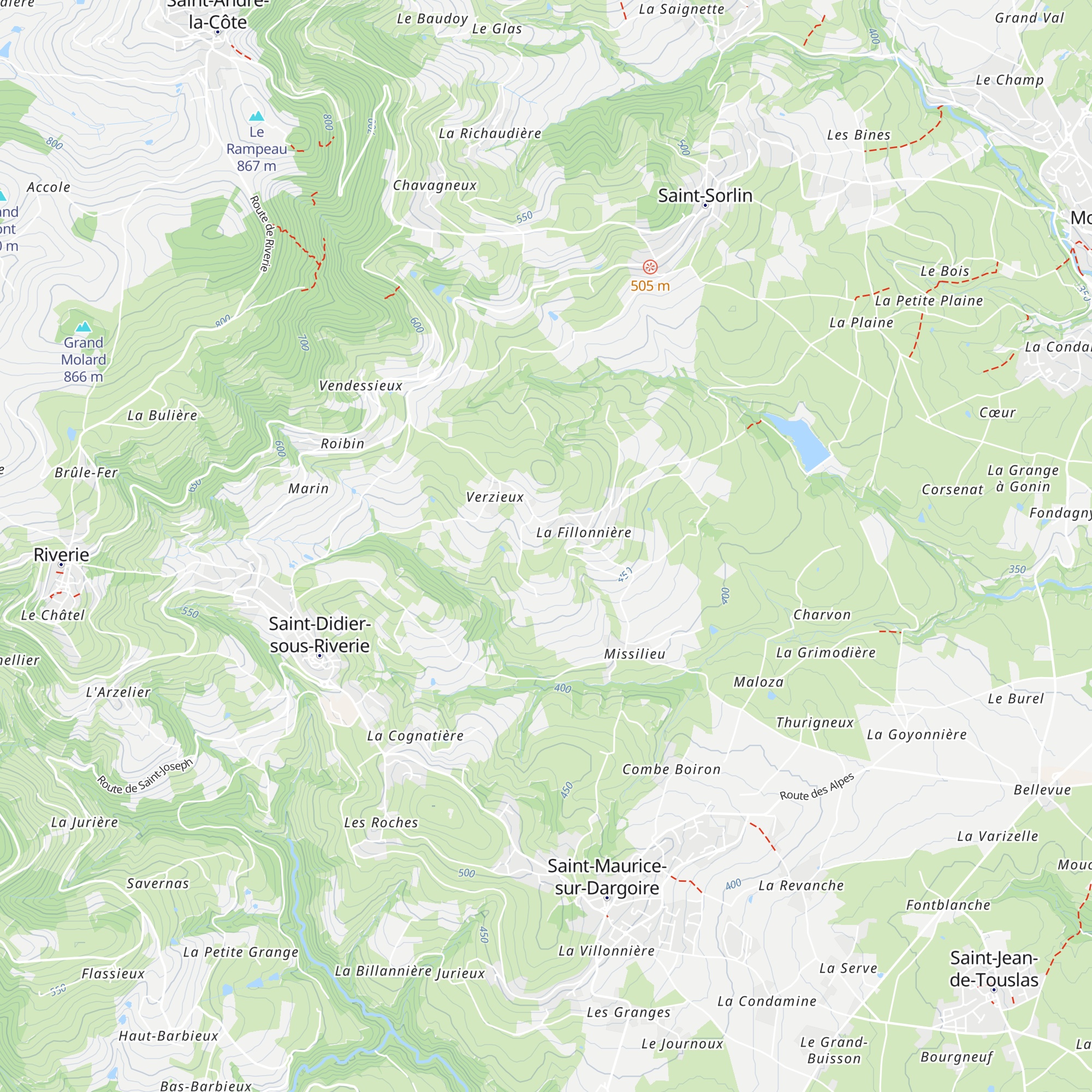 Chatardière map