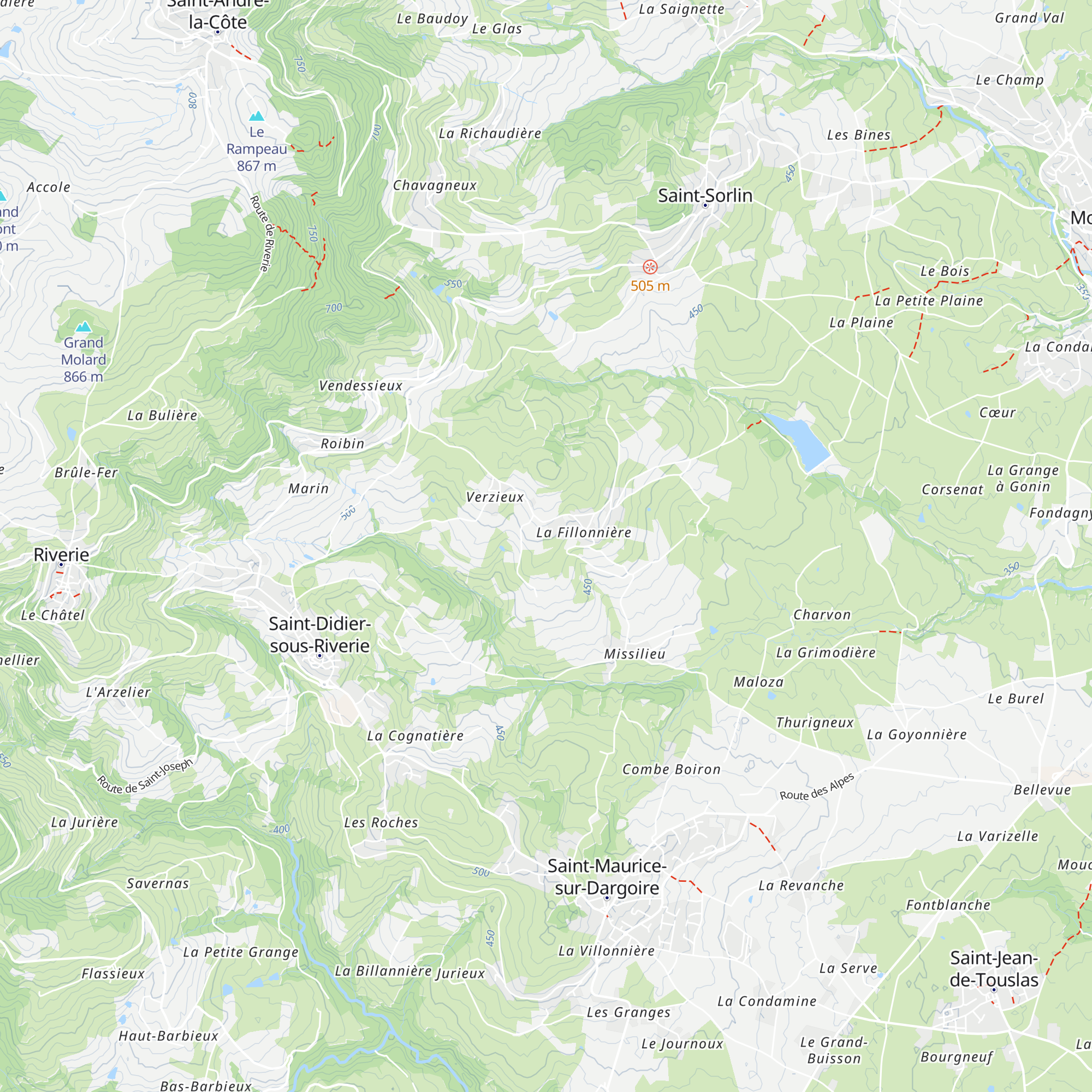 Chatardière map