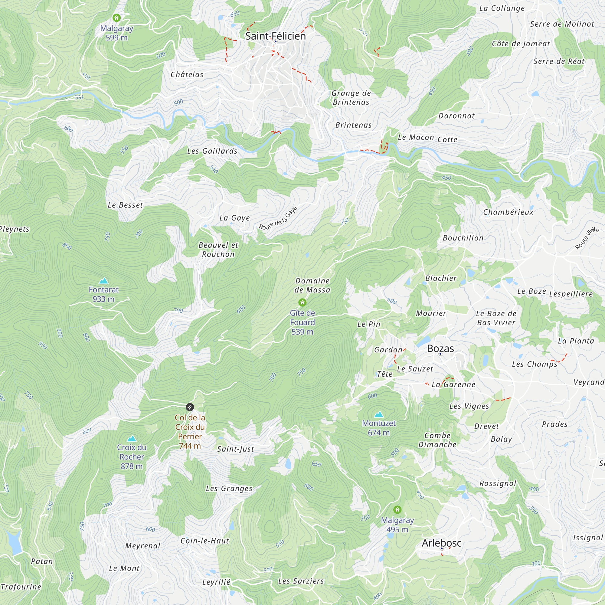 Gîte de Fouard map