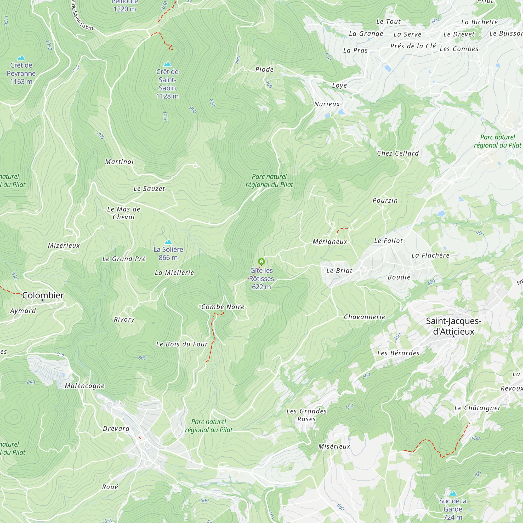 Gîte les Rôtisses map