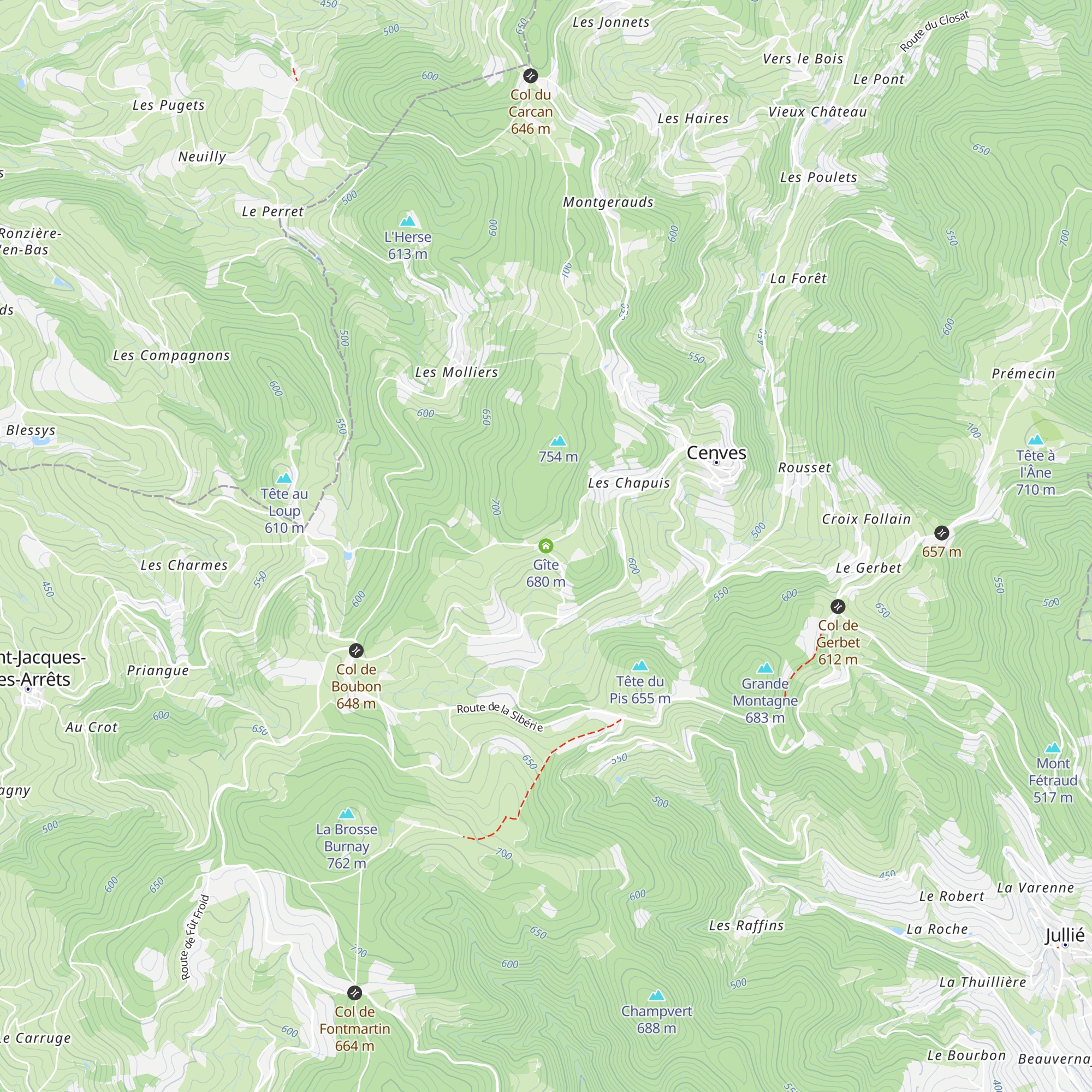Gîte map