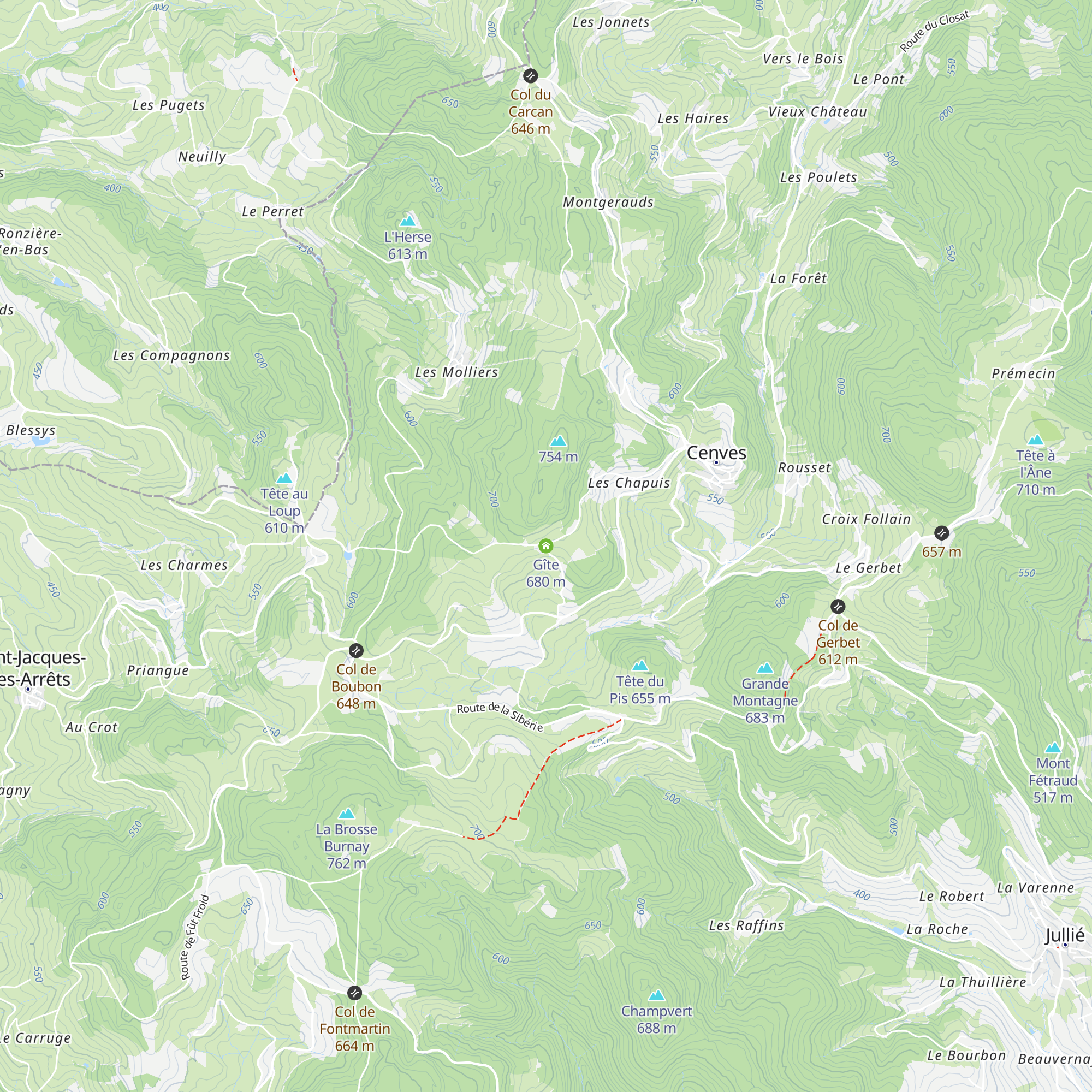 Gîte map