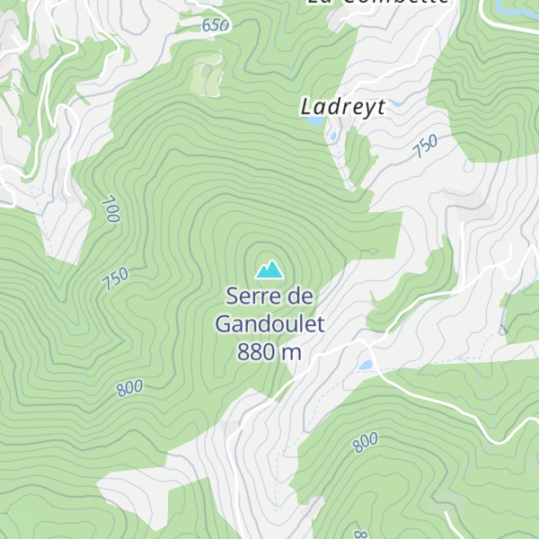 Map of Serre de Gandoulet