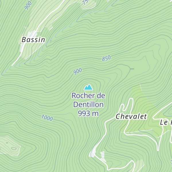 Map of Refuge du Dentillon