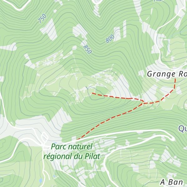 Map of Crêt de Montivert