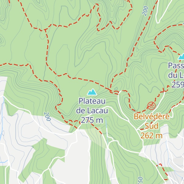 Map of Plateau de Lacau