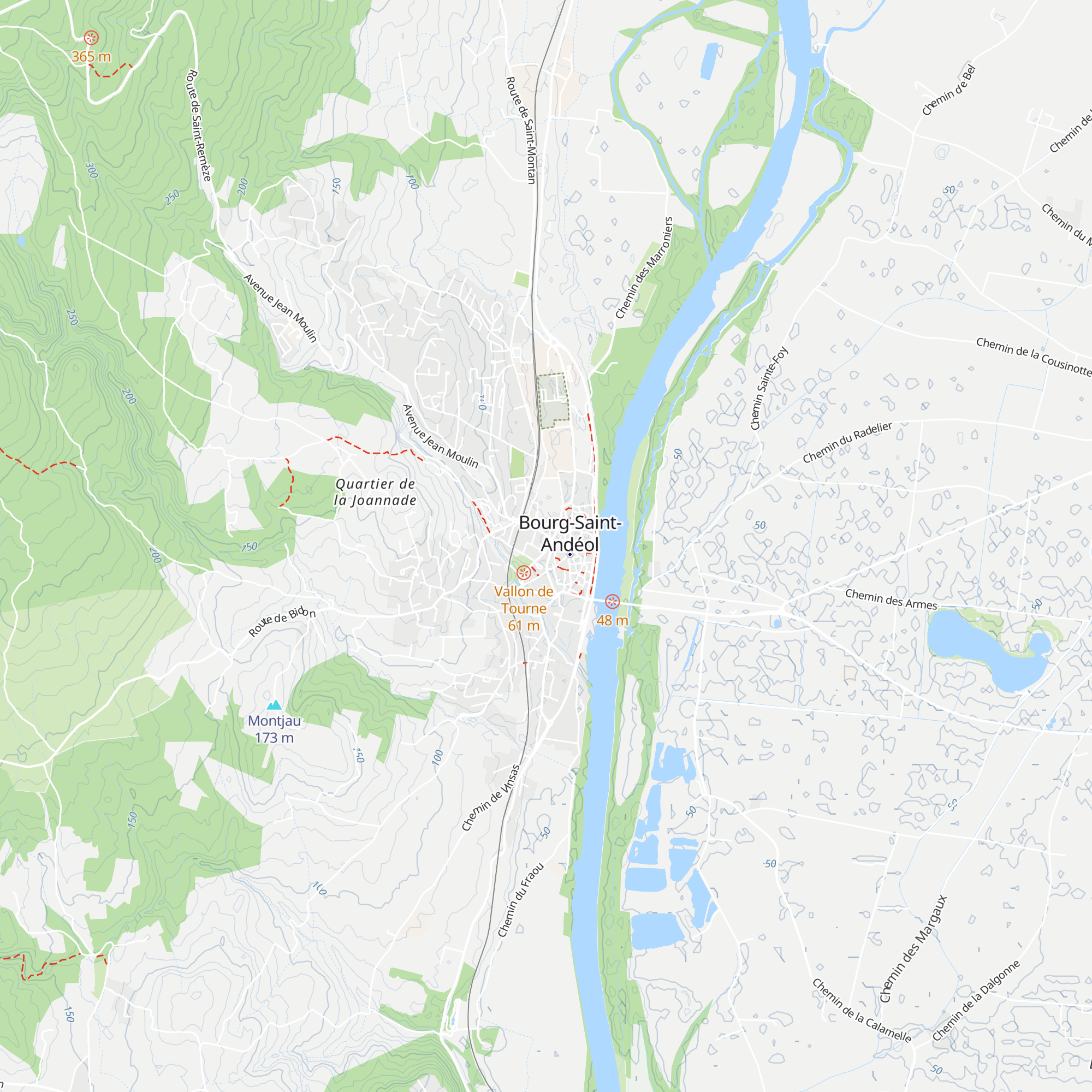 Office de tourisme du Rhône aux Gorges de l'Ardèche map