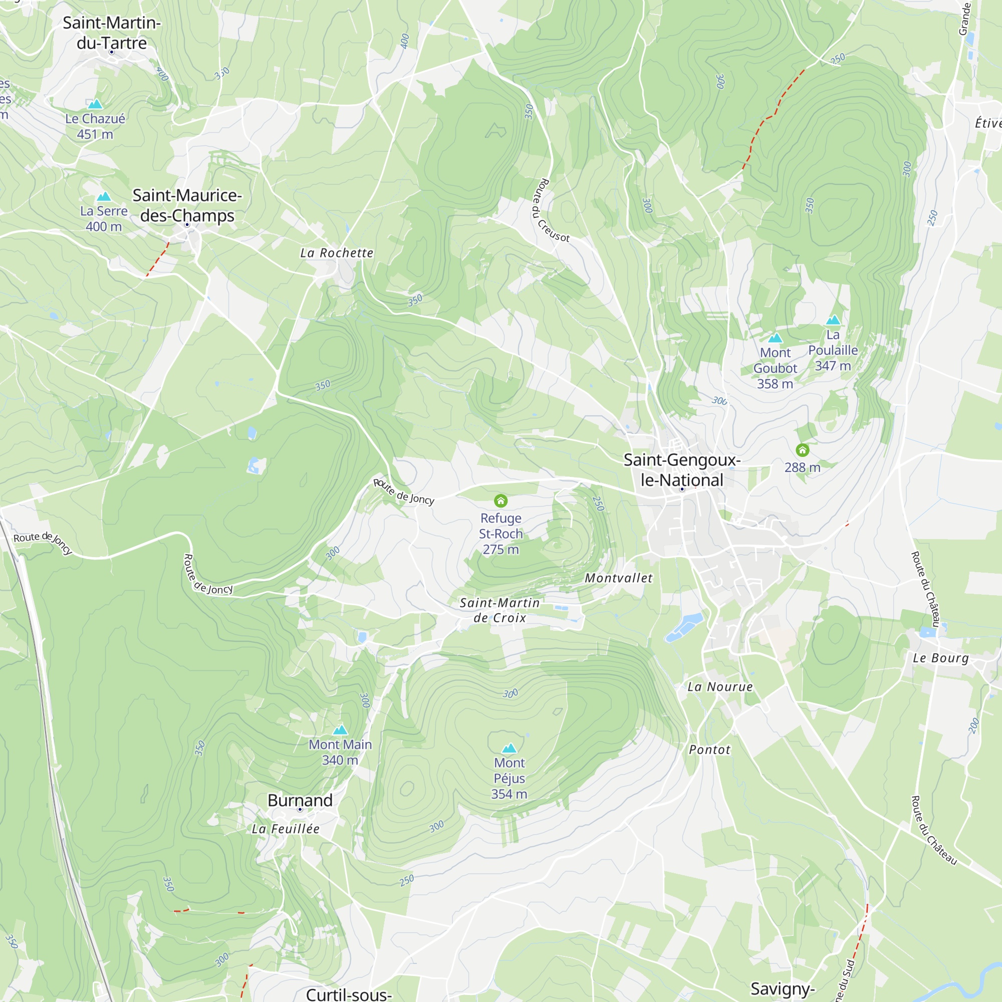Refuge St-Roch map