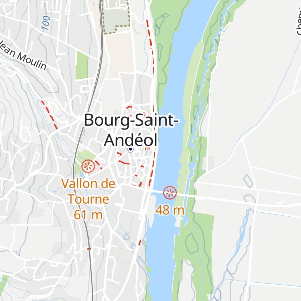 Map of Gîte Au fil du Rhône