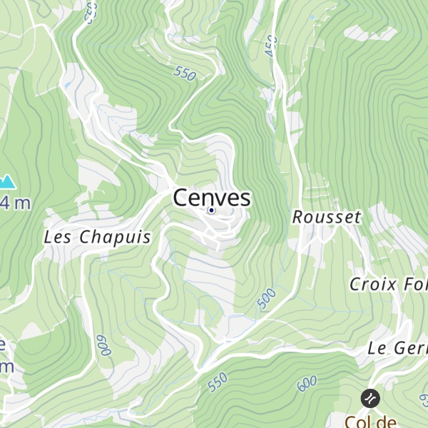 Map of Gîte de groupe de Cenves