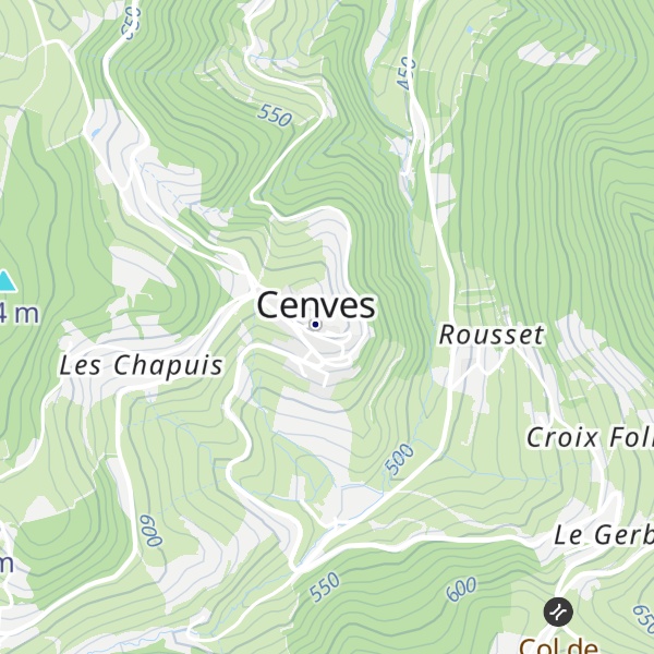 Map of Gîtes de Cenves