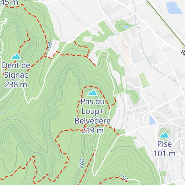 Map of Pas du Loup+Belvédère