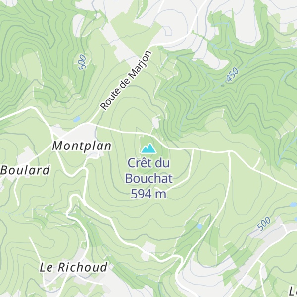 Map of Crêt du Bouchat