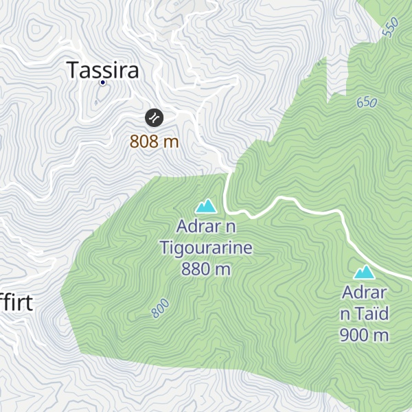 Map of Adrar n Tigourarine
