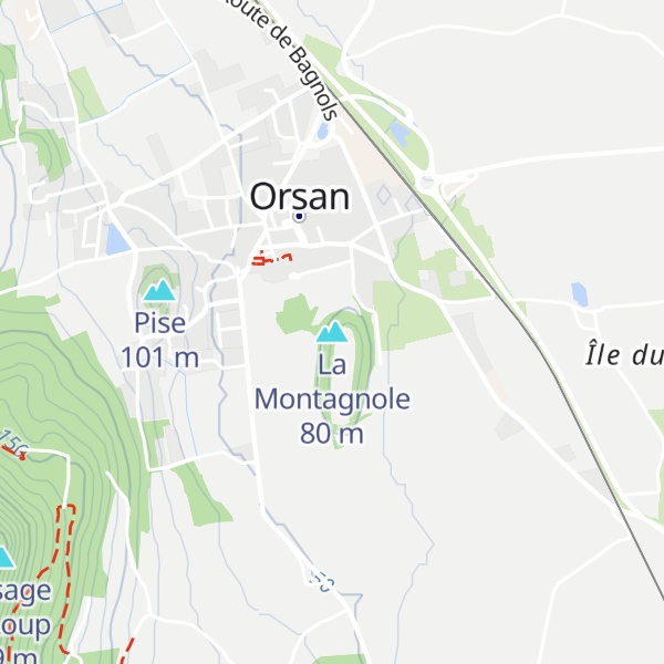 Map of La Montagnole