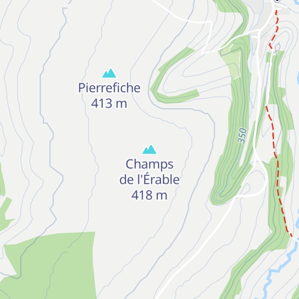 Map of Champs de l'Érable
