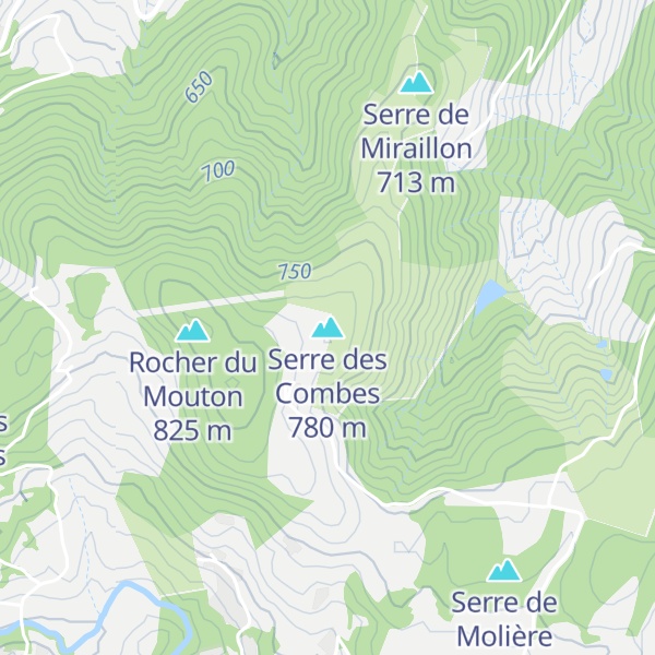 Map of Serre des Combes