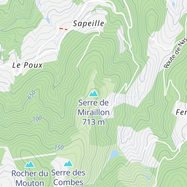Map of Serre de Miraillon