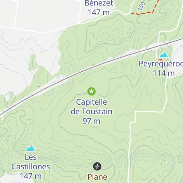Map of Capitelle de Toustain
