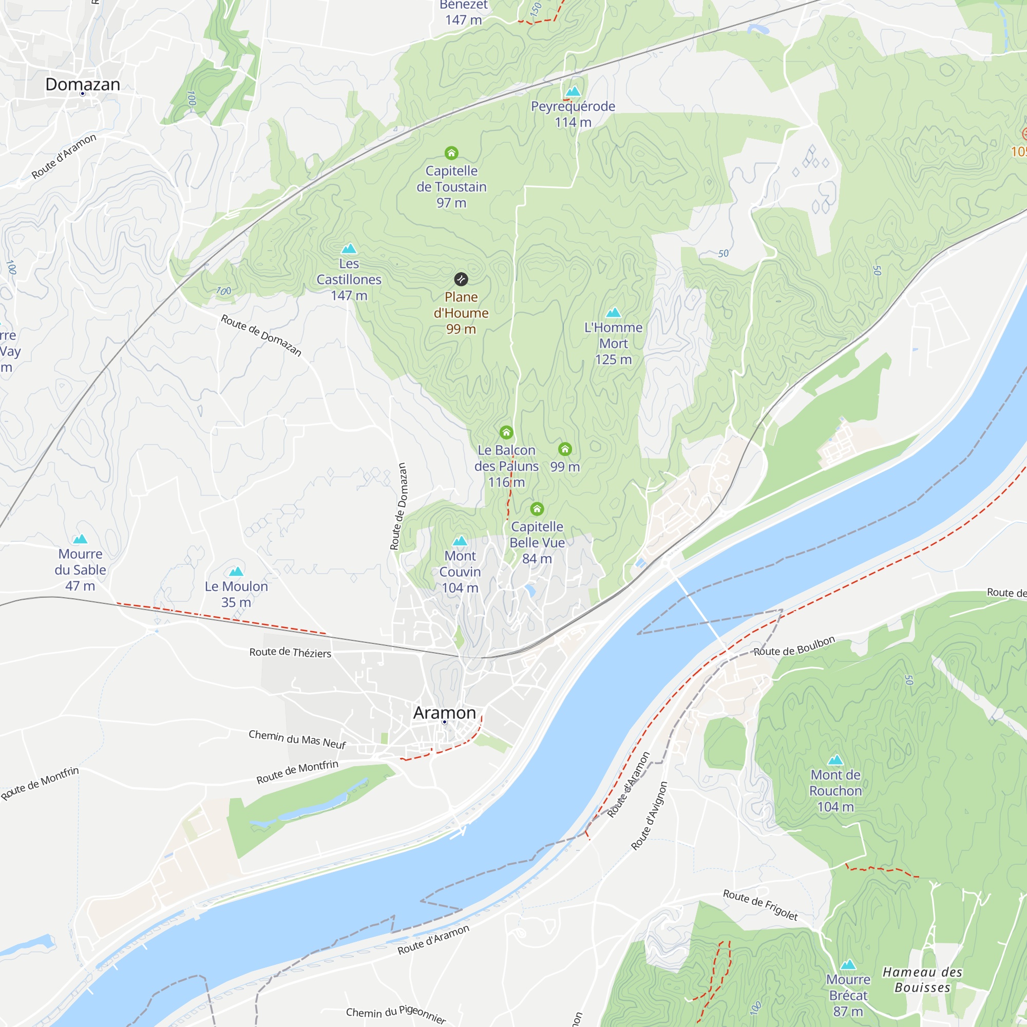 Capitelle le Belvedère map