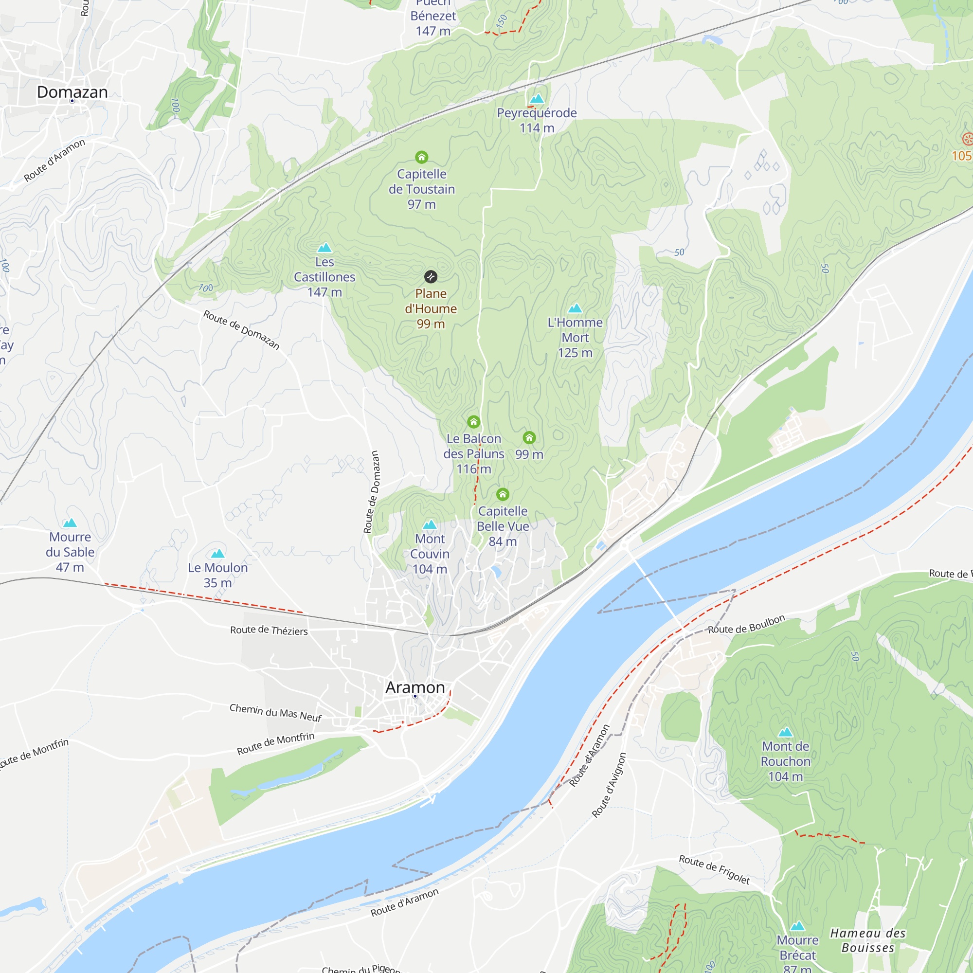 La Pinaterio map