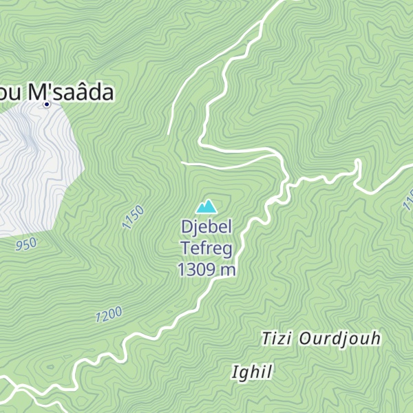 Map of Djebel Tefreg