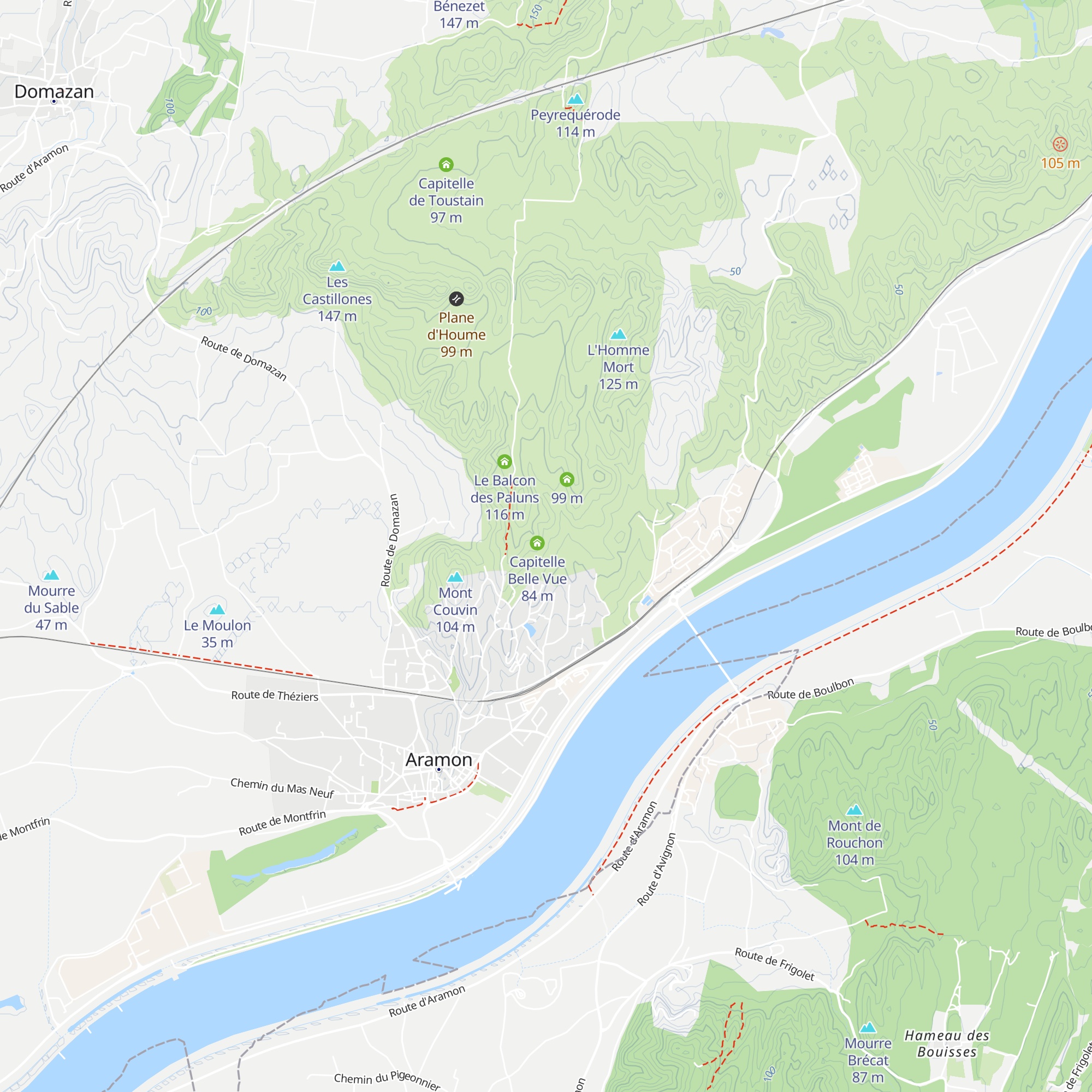 Terrasse du Rhône map