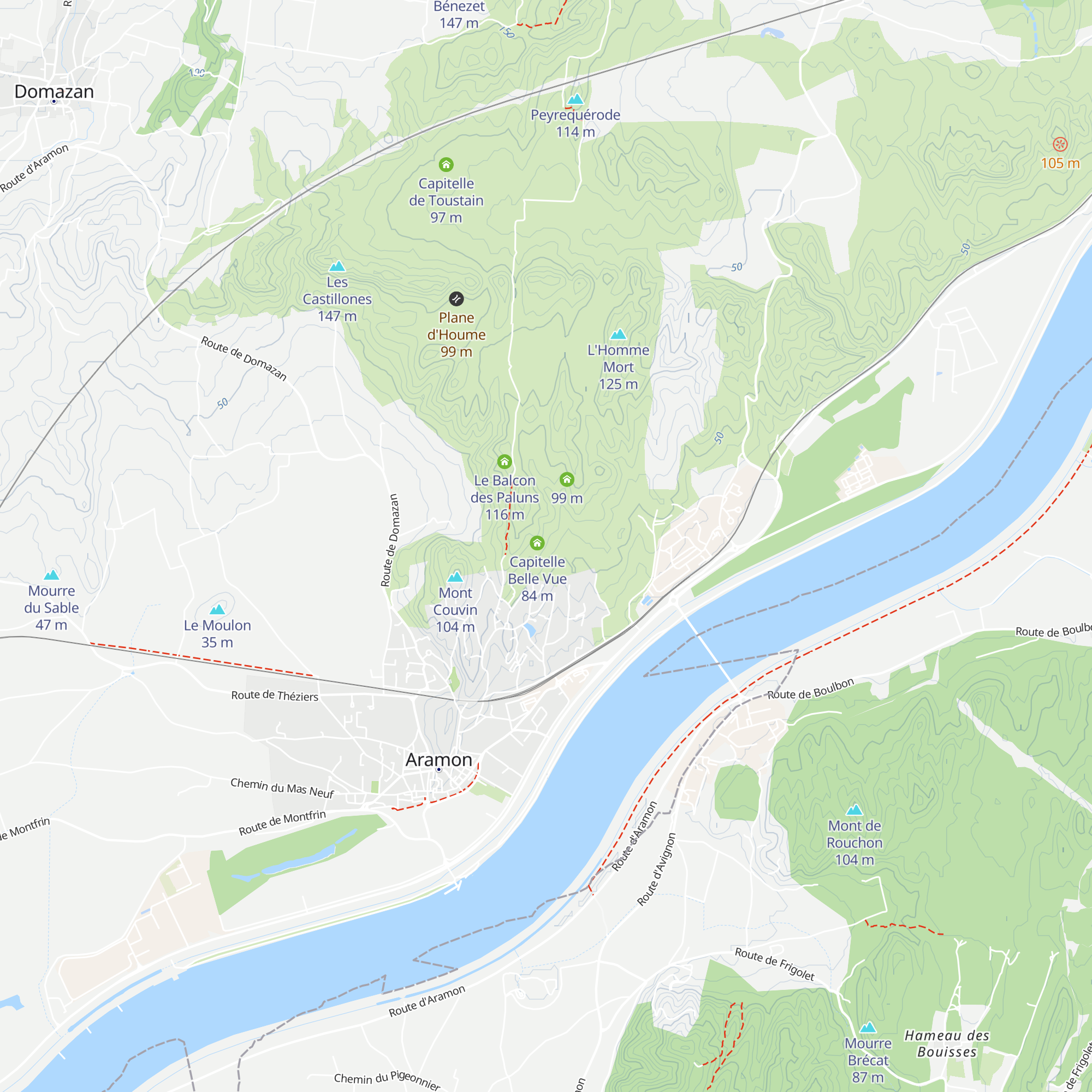 Terrasse du Rhône map