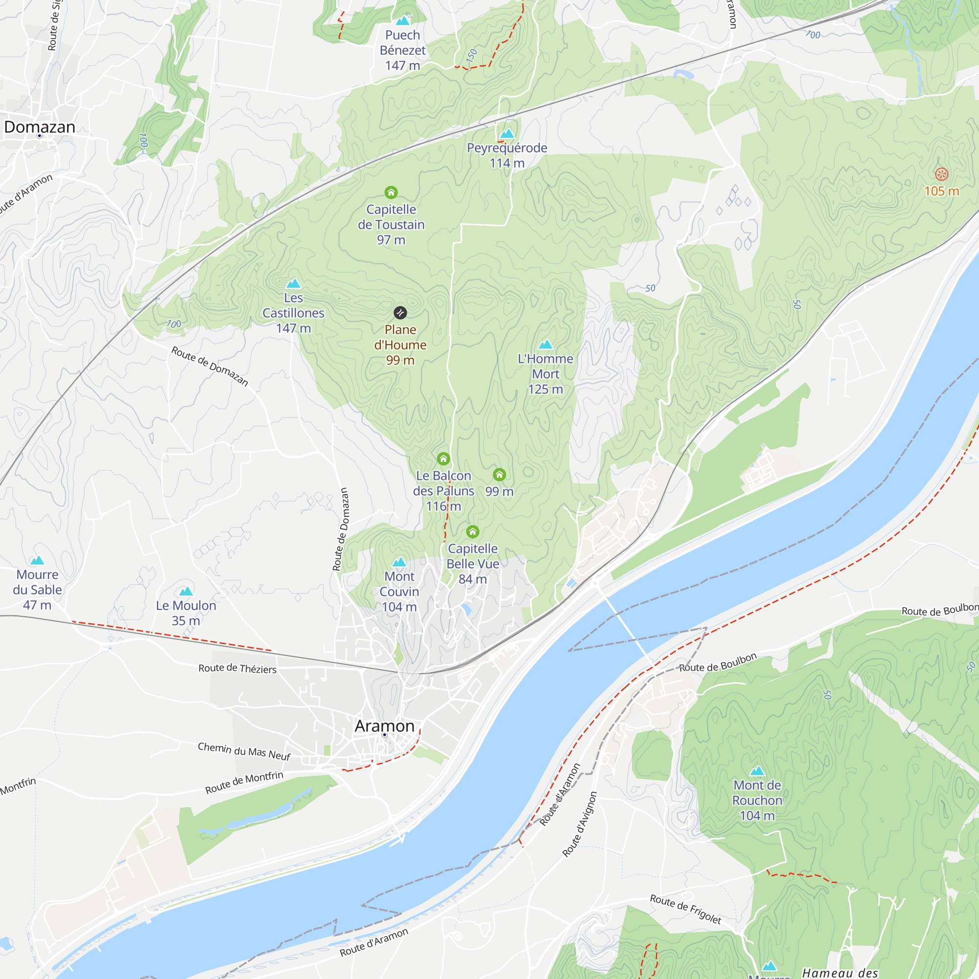 Capitelle de Clary map