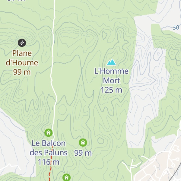 Map of Capitelle de l'Homme mort