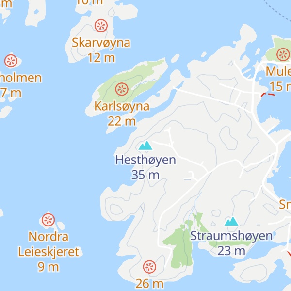 Map of Hesthøyen