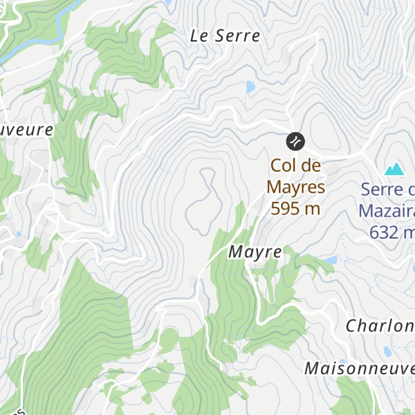Map of Serre de Blanchard