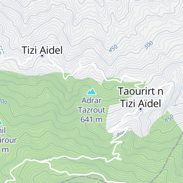 Map of Adrar Tazrout