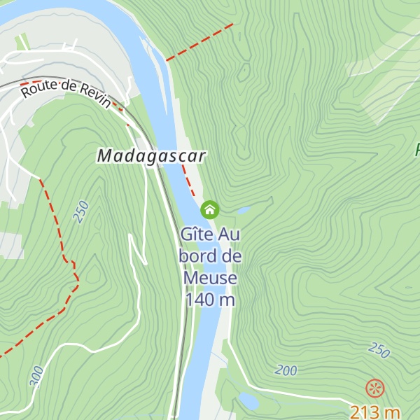 Map of Gîte Au bord de Meuse