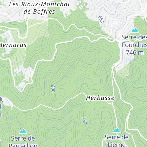 Map of Serre de Muans