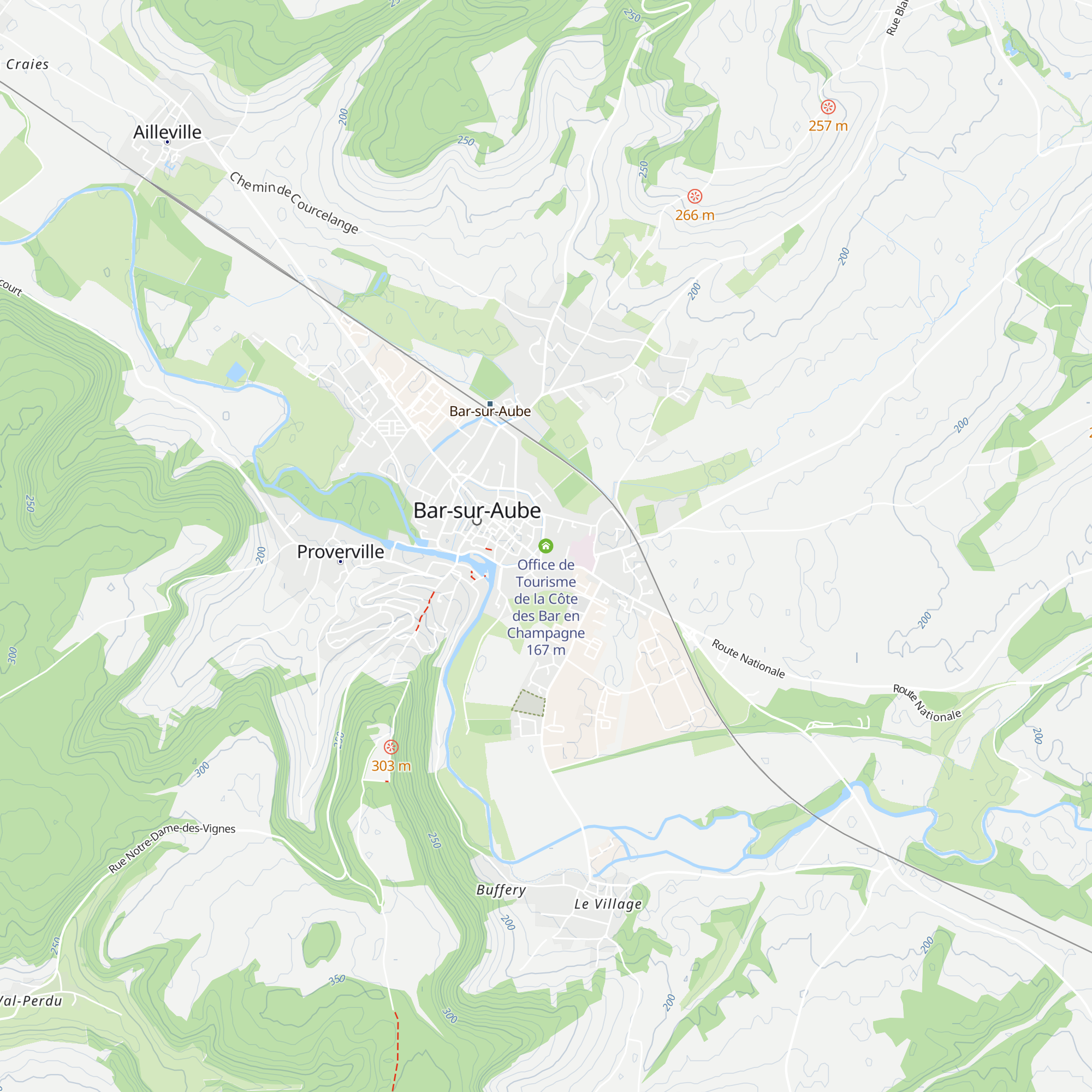 Office de Tourisme de la Côte des Bar en Champagne map