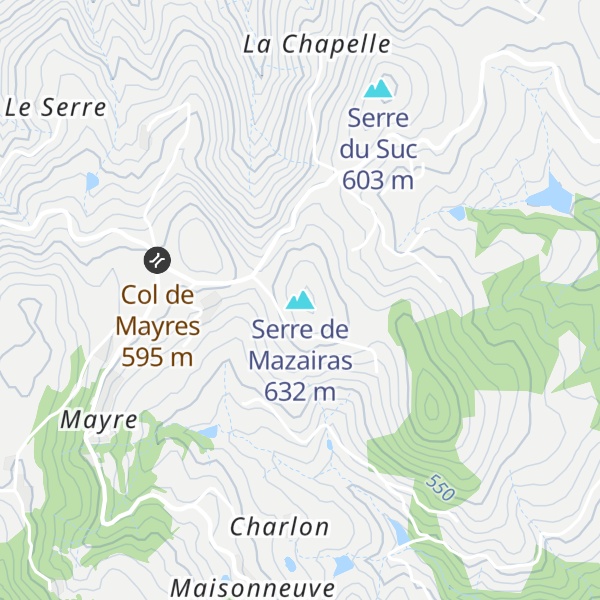Map of Serre de Mazairas