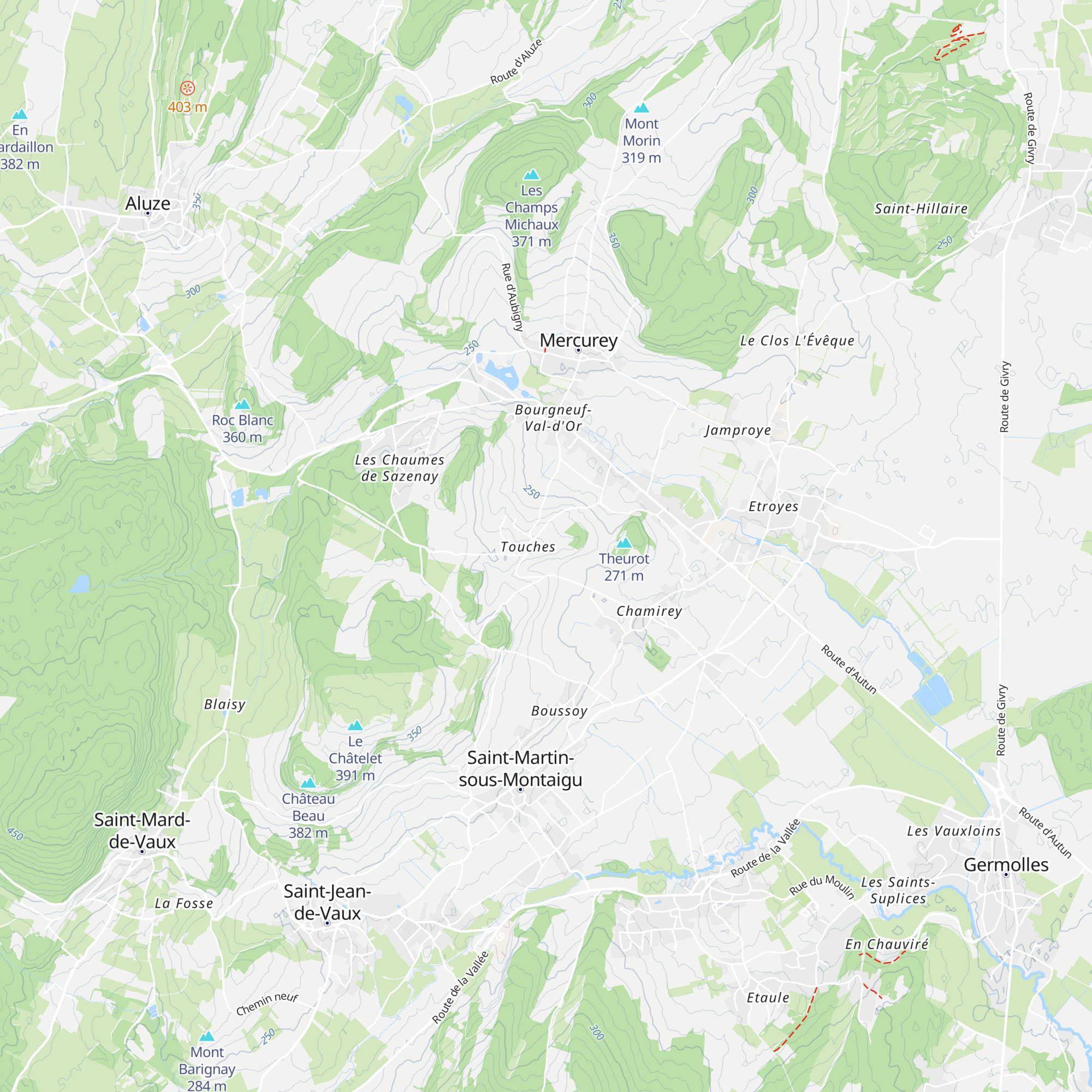 Gîte le Val Rubis map