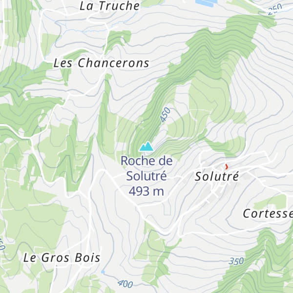 Map of Roche de Solutré