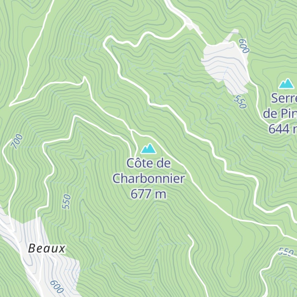 Map of Côte de Charbonnier