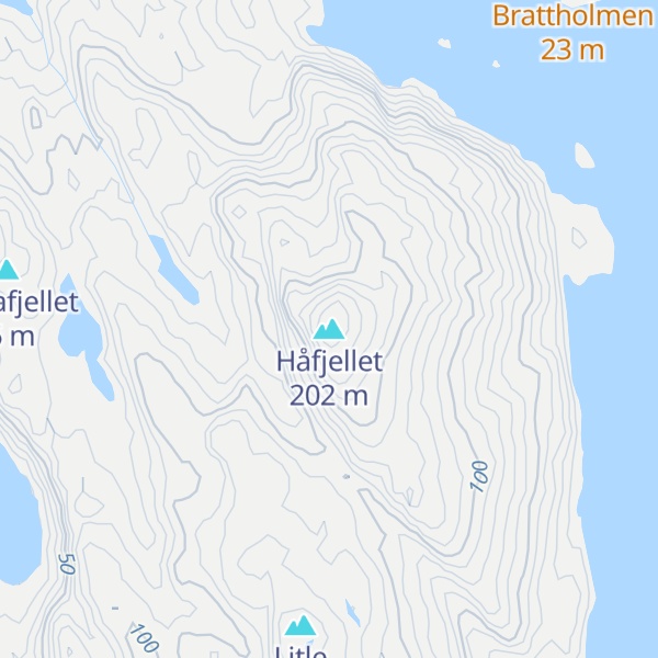 Map of Håfjellet