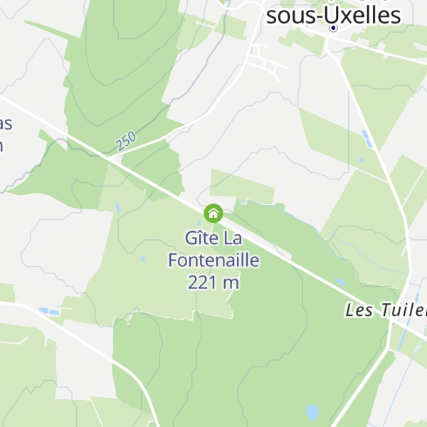 Map of Gîte La Fontenaille