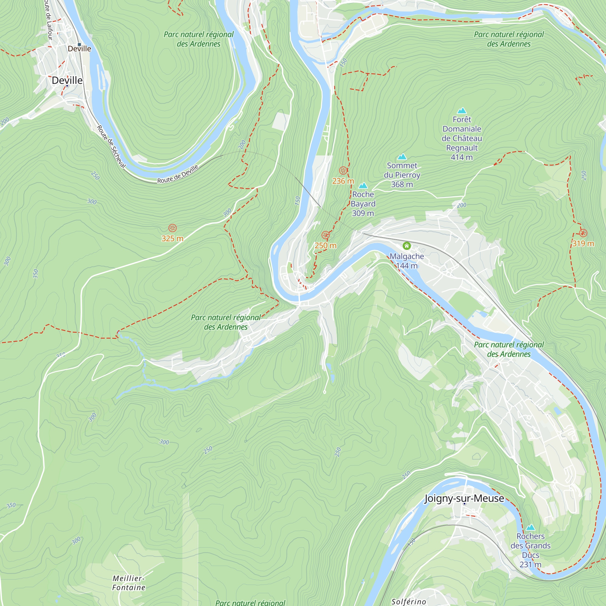 Refuge des 4 Fils Aymon map