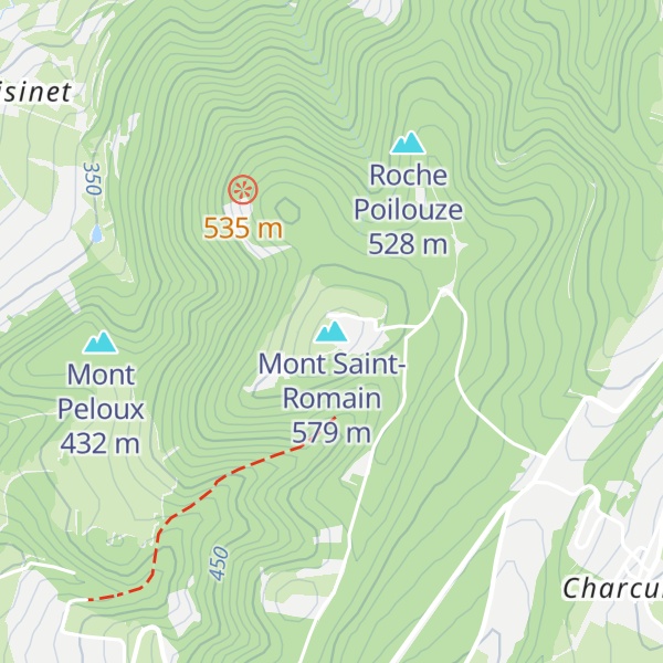 Map of Mont Saint-Romain