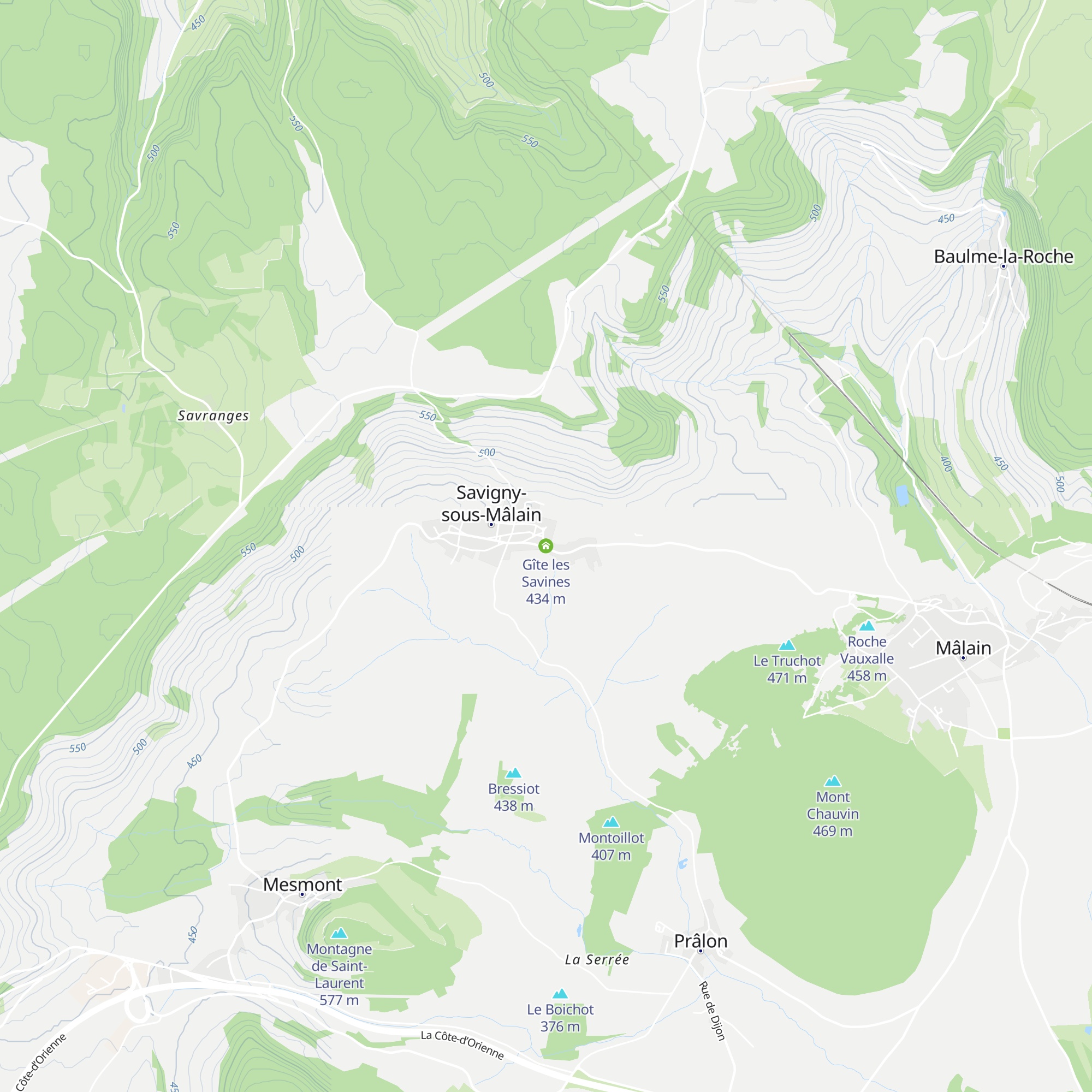 Gîte les Savines map